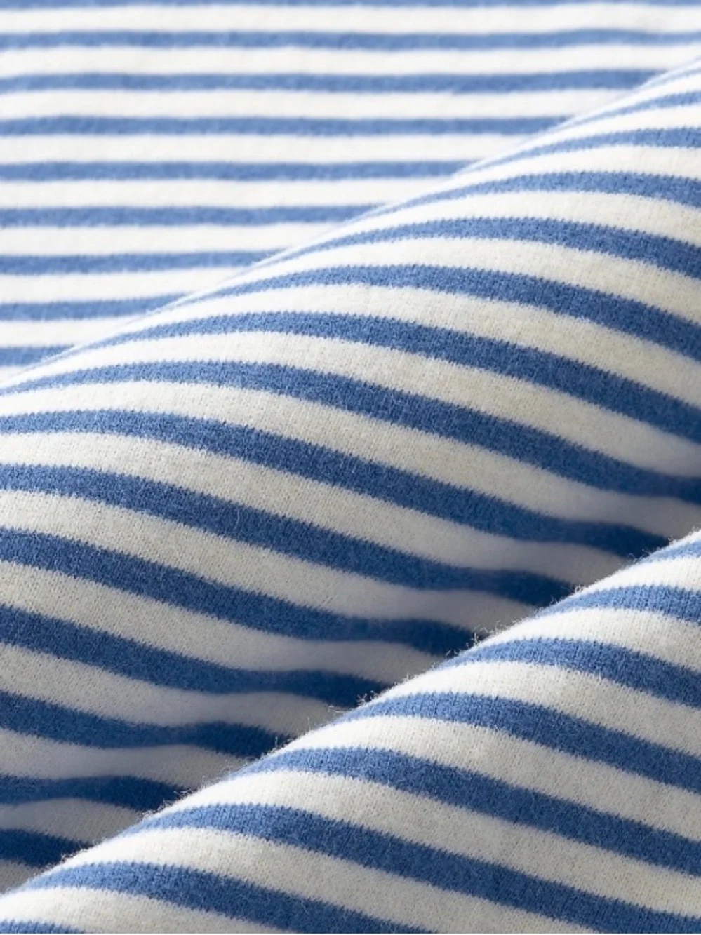 J crew ivory blue Classic Untucked sueded cotton polo shirt in stripe